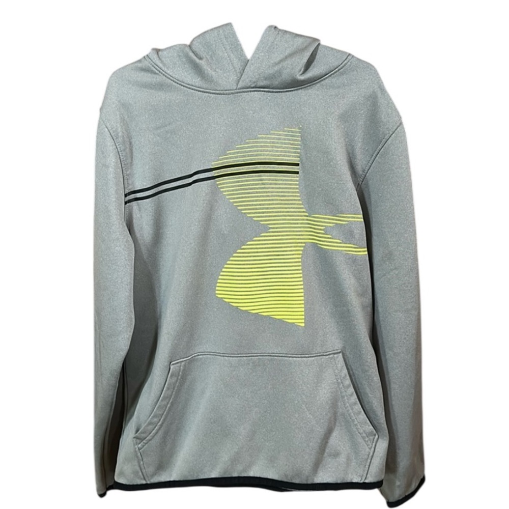 Under Armour ColdGear Junior Gray & Yellow Medium Hoodie